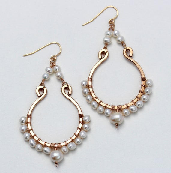 Chandelier Earrings with pearls