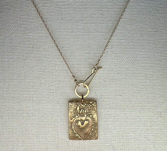 Sacred Heart Front Clasping Necklace