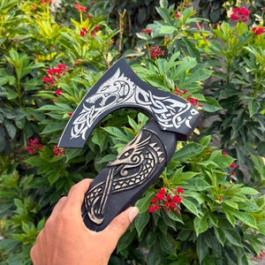 Hand Forged Functional Viking axe made with Carbon Steel, Gift for Men and Women with Personalized  Wedding Groomsmen Proposal gift for him