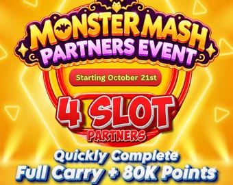 4 Slot-Partner, Monster Mash-Partner, Full Carry 80k Punkte, MoGo