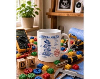 Taza divertida para papá ingeniero: Revisión por pares fallida, análisis estructural de LEGO, EE. UU.