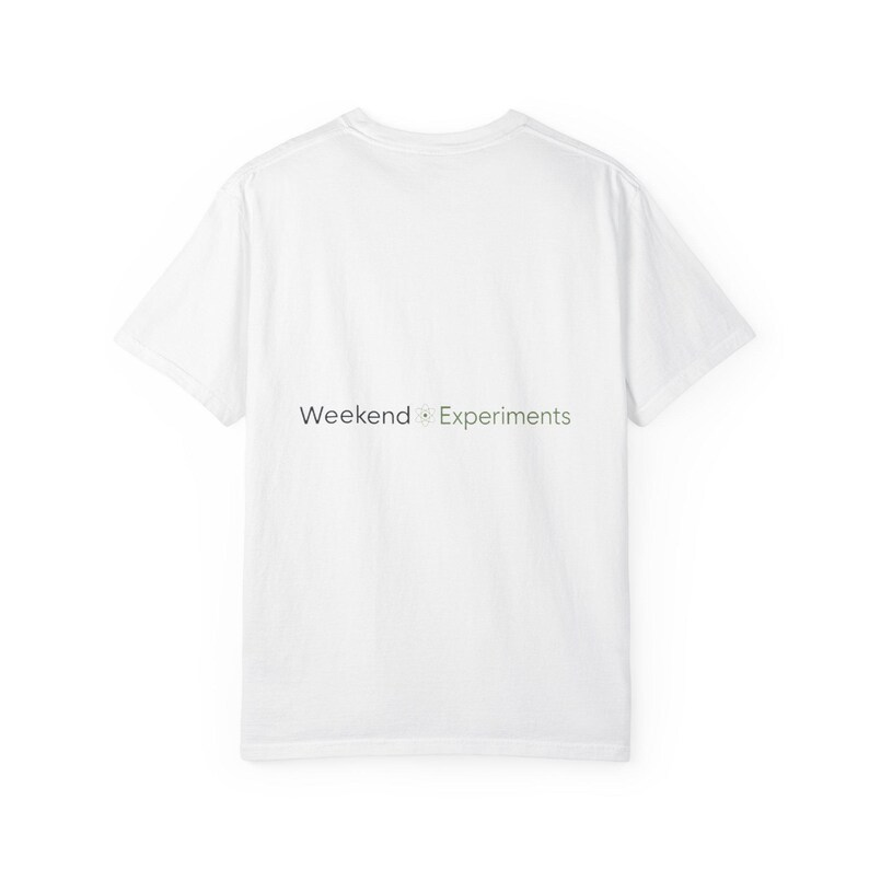 Weekend Experiments Shirt Primary Wordmark Comfort Colors Light USA Printed image 2