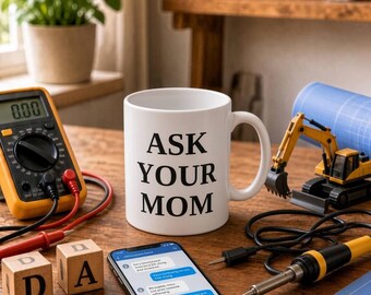 Taza divertida para papá: Pregúntale a tu mamá (EE. UU., impresa)