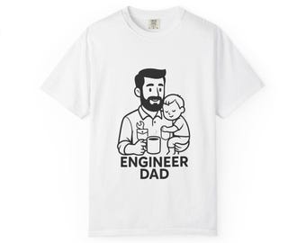 Camiseta divertida para papá ingeniero de Comfort Colors Engineering Dad USA estampada