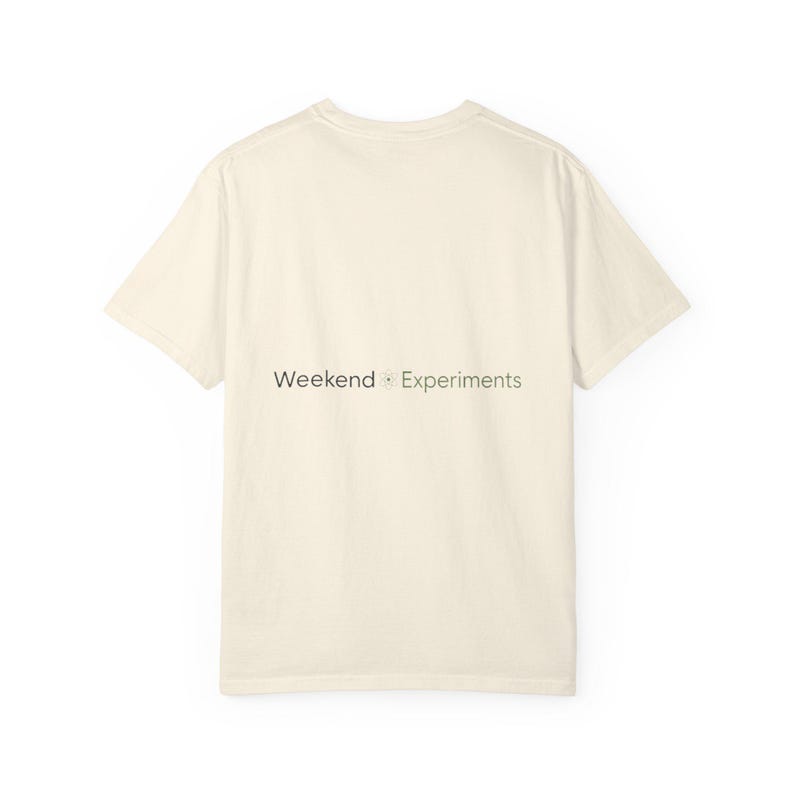 Weekend Experiments Shirt Primary Wordmark Comfort Colors Light USA Printed image 4