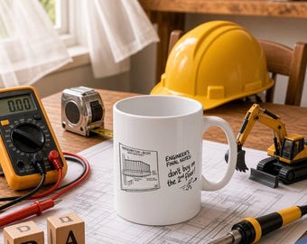 Taza de ingeniero civil, Notas finales del ingeniero: No comprar en el segundo piso, Regalo divertido para ingenieros estructurales, Humor de construcción, Impreso en EE. UU.