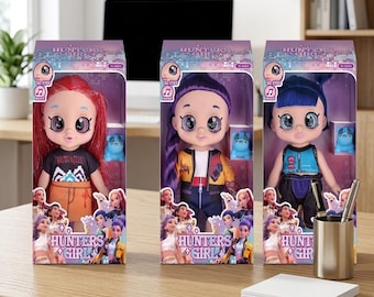 Collectible Art Doll Set | Kawaii Designer Toy | Big Eyes Doll | Gift for Her