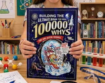 100000 Whys Science Book – Fun STEM Learning for Curious Kids (Hardcover)