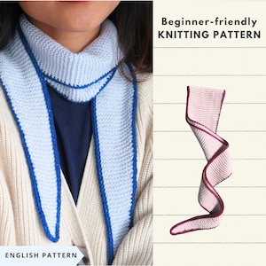 Instructions | ELISE Scarf | Easy Small Scarf Knitting Pattern, Beginner-friendly, Instant Download