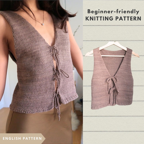 Instructions | CLARA vest | Easy Top Pattern, Beginner-friendly, Instant Download