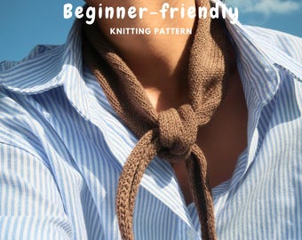 PETITE Scarf Knitting Pattern | Easy Beginner Knit Accessory (Digital Download)