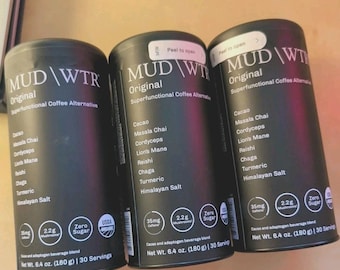 Mud/Wtr Original Superfunctional Coffee Alternative & Cacao Rise 6.4 Oz Lot of 3