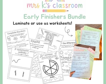 Early Finishers Worksheets