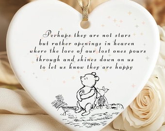 Perhaps They Are Not Stars Memorial Ornament, Winnie the Pooh Sympathy Gift, Sorry for Your Loss Keepsake