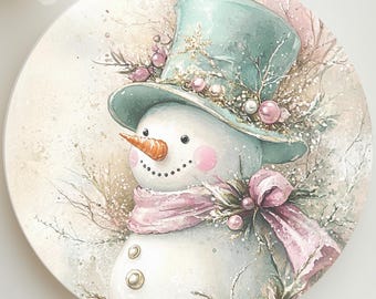Snowman Christmas Ornament, Cute Snowman Ornament, Christmas Gift for Snowman Lover