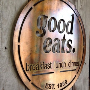 Good Eats Breakfast Lunch Dinner Sign Established Date Customizable - Etsy