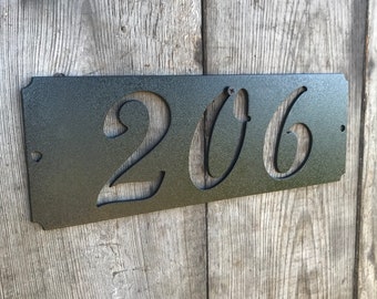 Customizable Metal Address Plaque House Numbers Copper