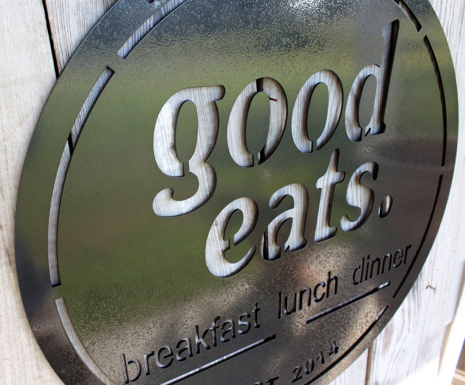 Good Eats Breakfast Lunch Dinner Sign Established Date | Etsy