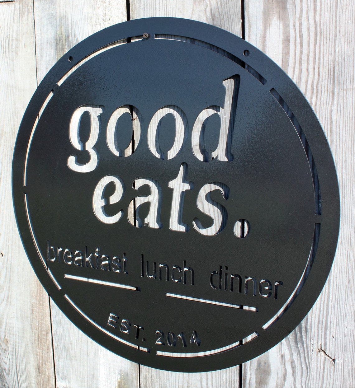 Good Eats Breakfast Lunch Dinner Sign Established Date Customizable - Etsy
