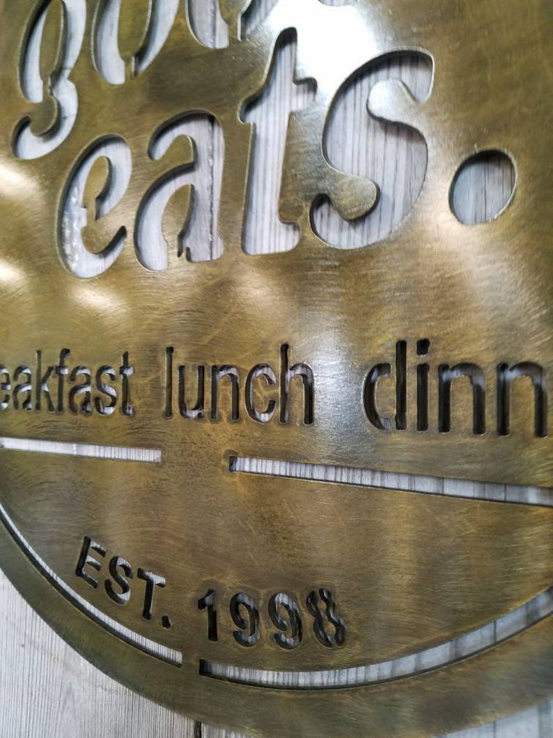 Good Eats Breakfast Lunch Dinner Sign Established Date Customizable - Etsy