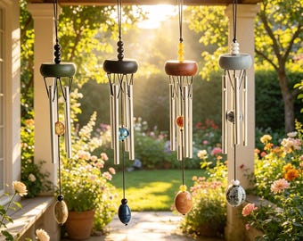10.6 Inch Outdoor Wind Chimes,Large Aluminum Chimes for Garden, Porch,Balcony & Farmhouse Decoration,Relaxing Melodic Sound,Gift for Her