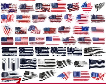 Distressed American Flag SVG, Grunge USA 4th July Cut Files (Digital Download)
