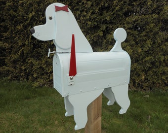 Dog mailboxes - Poodle mailbox (WHITE)