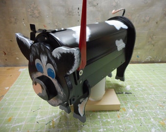 Farm Animal Mailboxes - Pig mailbox (black )