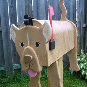 Dog mailboxes - Pitbull mailbox