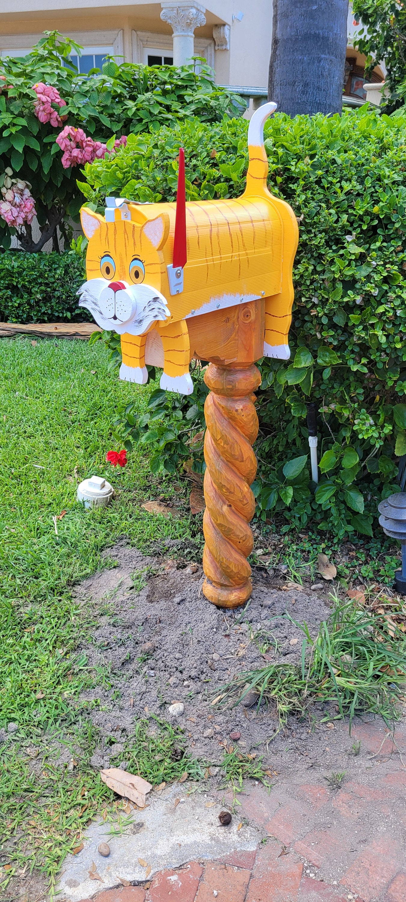 Cat Mailboxes - Yellow Cat Mailbox - Etsy