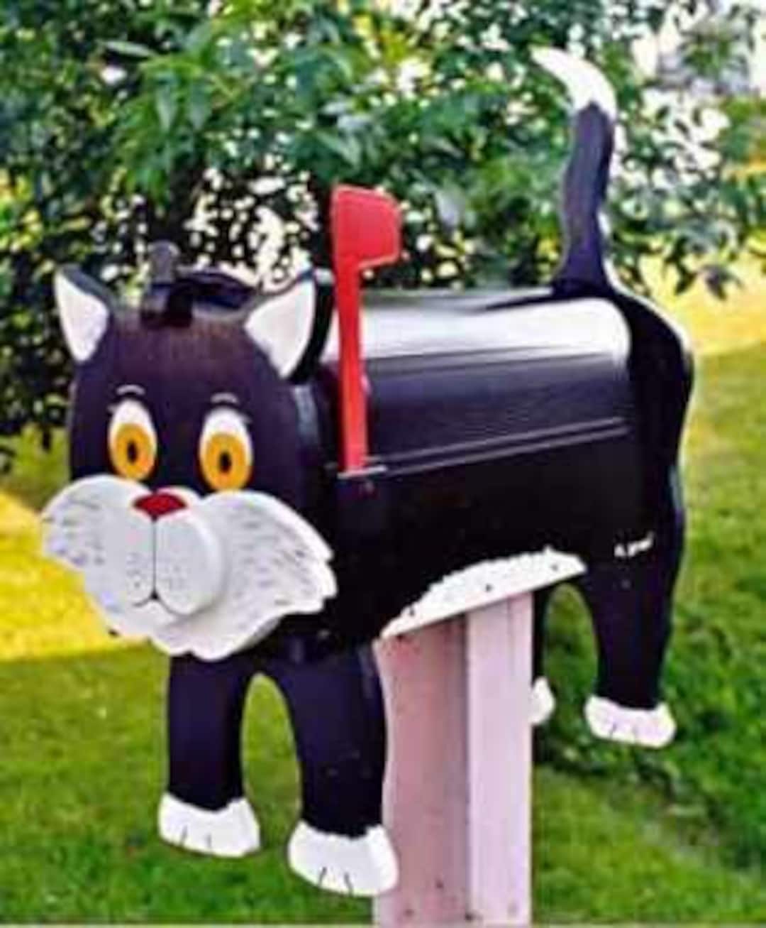 Cat Mailboxes Black Cat Mailbox Etsy