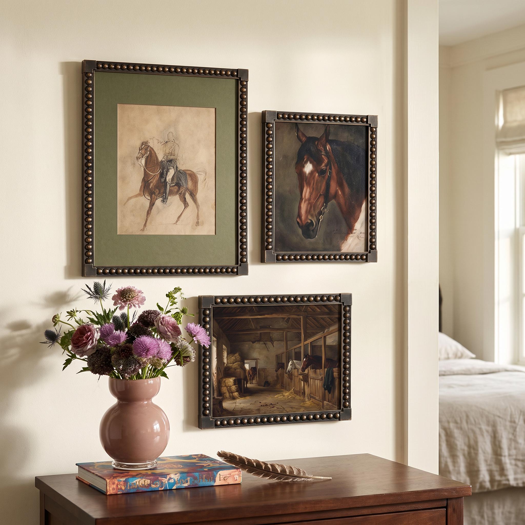 Horse Artwork Gold Frame - Etsy