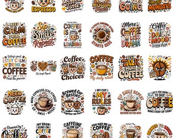Design PNG pour les amoureux du café | Citations humoristiques sur la caféine | Citations sarcastiques de maman | Téléchargement numérique d'images humoristiques