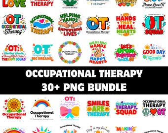 Occupational Therapy PNG Bundle | Pediatric OT Clipart | Therapist Appreciation Designs | Healthcare Sublimation Graphics