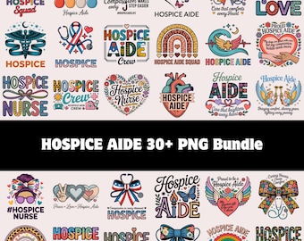Hospice Aide PNG Bundle | Compassion Driven Caregiver Art | Comfort Support Nursing Designs | Instant Digital