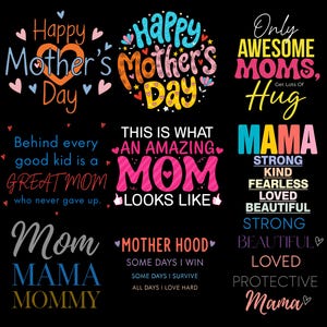 Muttertag PNG SVG-Bundle | Zum ersten Mal Eltern-Grafiken | Mama Illustration | Zitat Designs