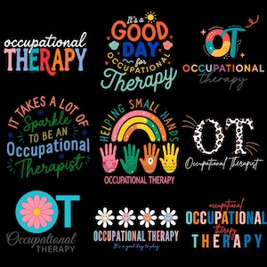 Occupational Therapy PNG SVG Bundle | OT Words Shirt Design | Therapist Graduation | Assistant Tee