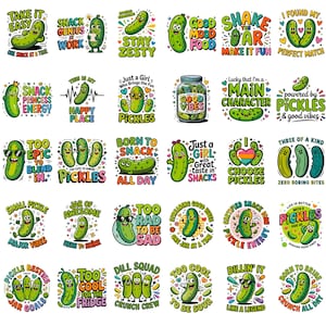 Pickle PNG-paket | Roliga dillälskare-designer | Sublimeringsgrafik | Skjortkonstverk | Kommersiell nedladdning