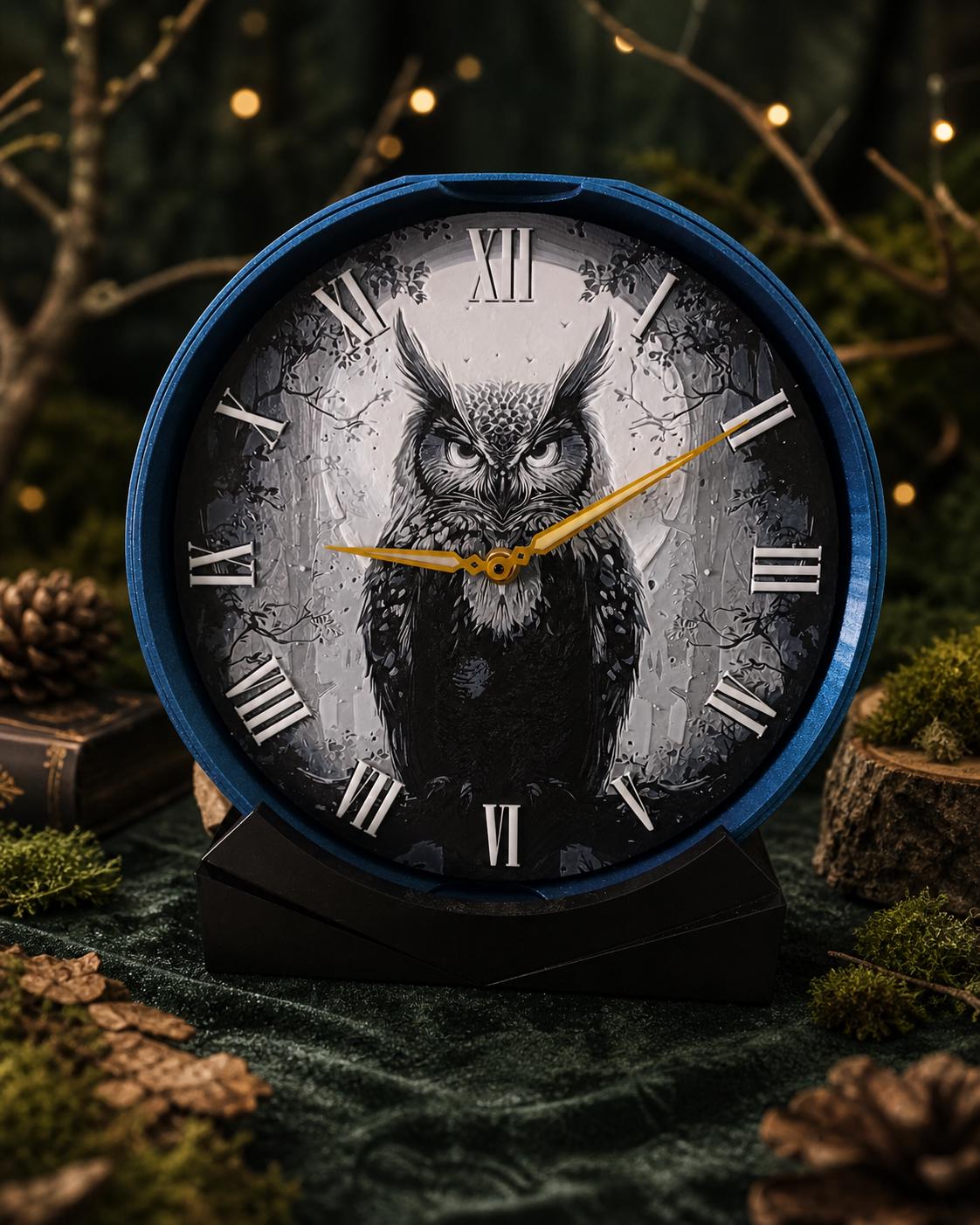 Glow in the Dark Owl Clock – Woodland Forest Decor