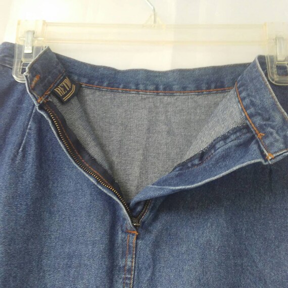 jean skirt with ruffle bottom