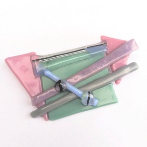 Vintage fused glass brooch pin