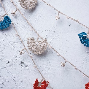 Crochet Necklace, Oya Necklace, Turkish Oya, 124.80 Needle Lace, Turkish Lace, Ethnic Necklace, Traditional Oya, FAST Shipment leman-008 image 4