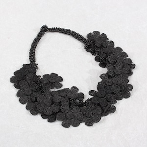 Crochet Necklace, Oya Necklace, Turkish Oya, 17.72&quot; Needle Lace, Turkish Lace, Ethnic Necklace, Traditional Oya, FAST Shipment mekiye-023