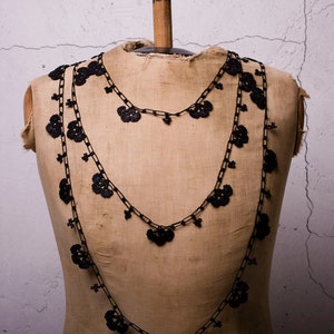 Crochet Necklace, Oya Necklace, Turkish Oya, 129.92" Needle Lace, Turkish Lace, Ethnic Necklace, Traditional Oya, FAST Shipment fatma-006
