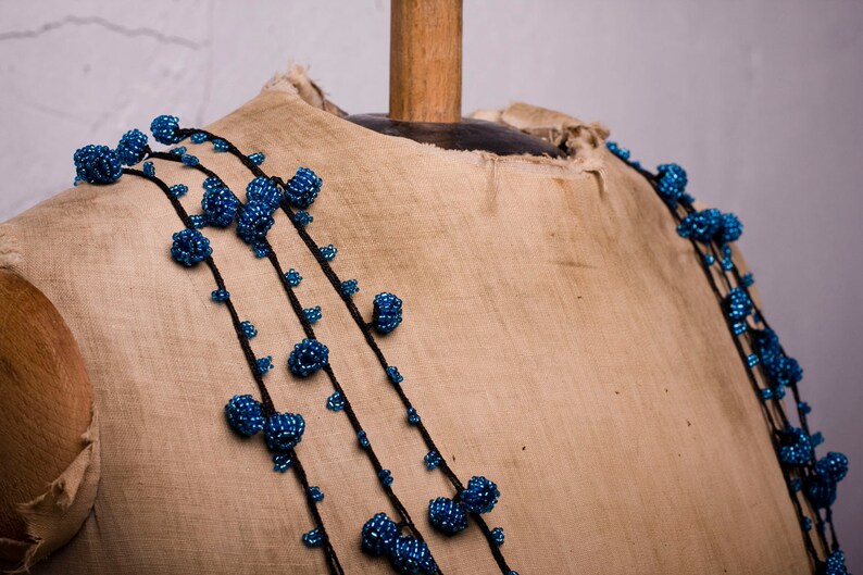 Crochet Necklace, Turkish Lace, 129.92 Turkish Oya, Needle Lace, Oya Necklace, Tribal Oya Necklace, Ethnic, FAST Shipment saime-004 image 5