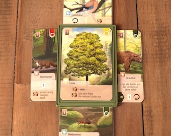 Kartenhalter kompatibel mit Mischwald – 5 mm flach – 5 / 10 / 15 / 20 Stück – Brettspiel-Zubehör - auch für Sleeves geeignet