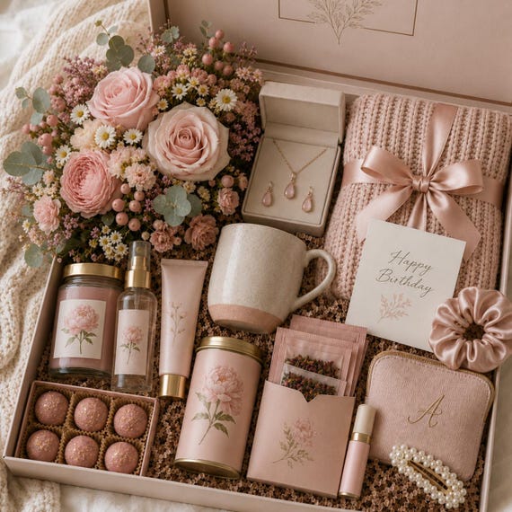 Care Package for Her, Personalized Self Care Gift Set, Birthday Wellness Hamper, Thinking of You, Get Well Soon, Thank You Gift