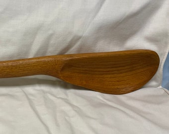 18 inch wooden handcarved spoon signed by artist