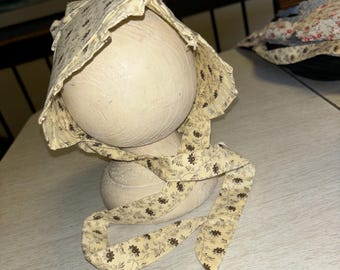 Cappellino stile pioniere Souvenir per bambini, stampa crema e marrone