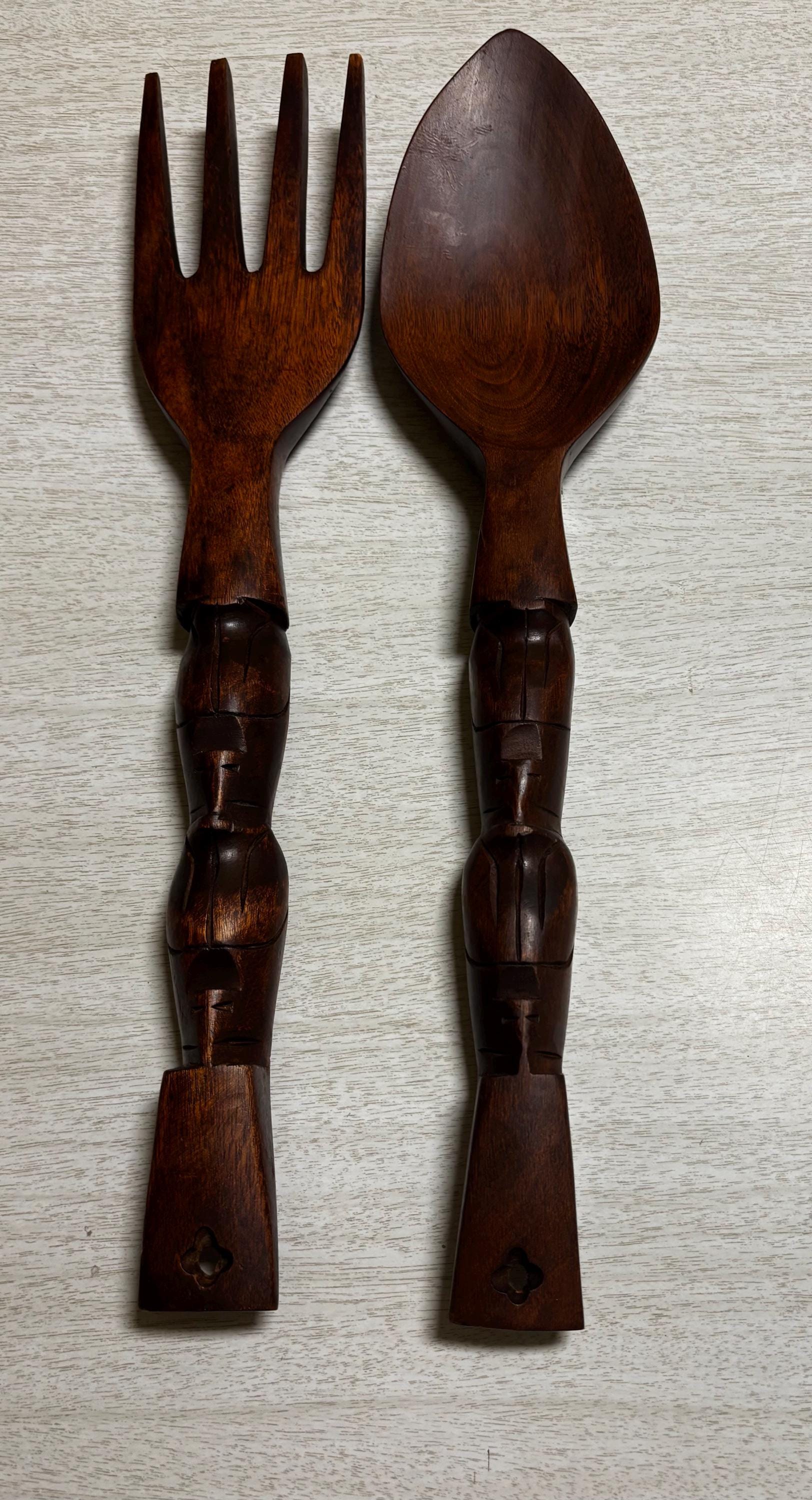 アンティーク 巨大スプーン＆・フォーク 飾り アンティーク 壁掛け